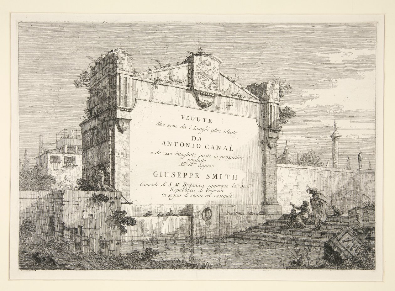 Title Plate, from the series Views by Canaletto (Giovanni Antonio Canal)