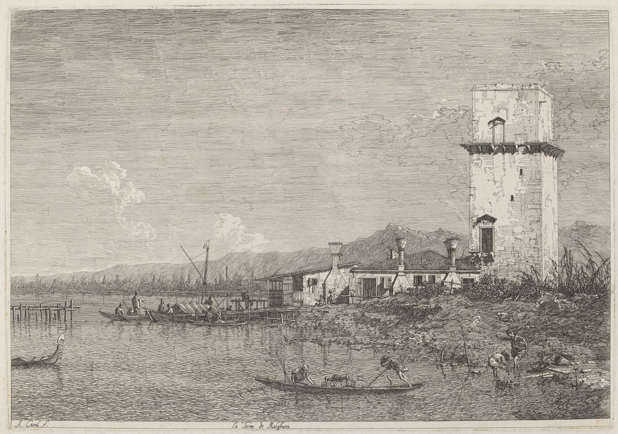 The Tower of Malghera by Canaletto