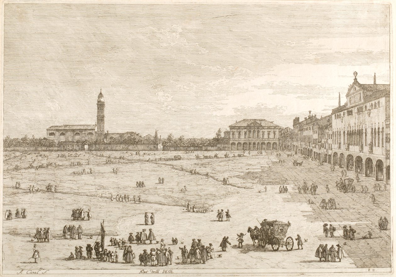 Prà della Valle, from the series “Vedute” by Canaletto