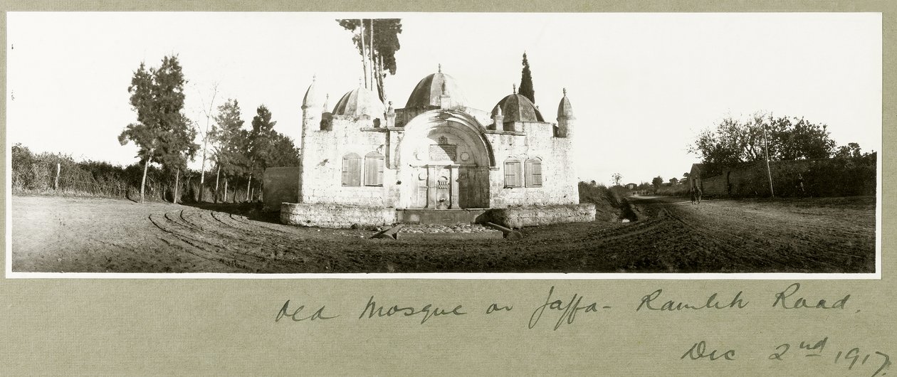 Old mosque on Ramleh Road, Jaffa, 2nd December 1917 by Capt. Arthur Rhodes