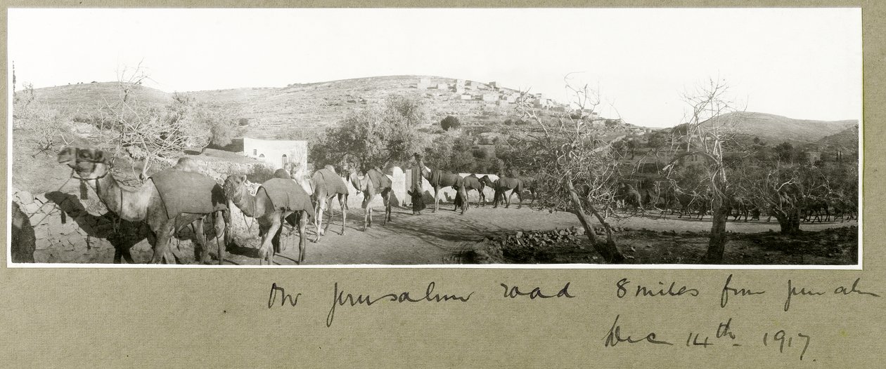 On Jerusalem Road, 8 Miles from Jerusalem, 14th December 1917 by Capt. Arthur Rhodes