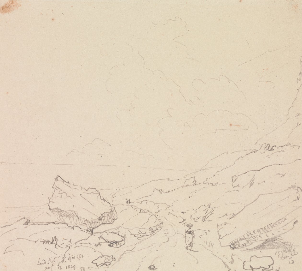 Landslip, Isle of Wight, 13 August 1829 by Capt. Thomas Hastings