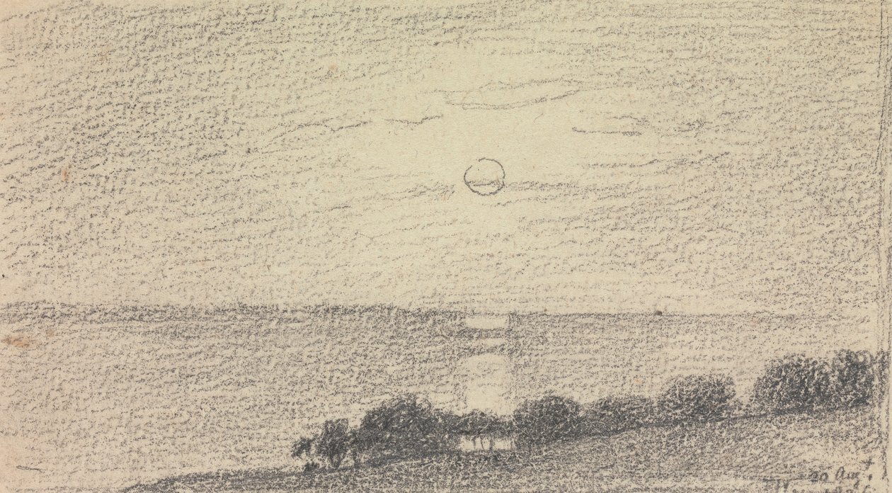 Sketch of a Low Sun over the Sea, 20 August, 1826 by Capt. Thomas Hastings
