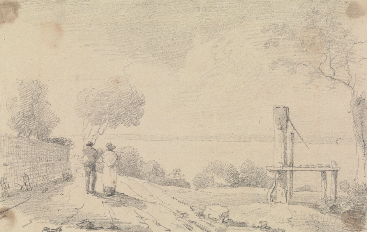 Sketch of a Shore Road near a Platform by Capt. Thomas Hastings