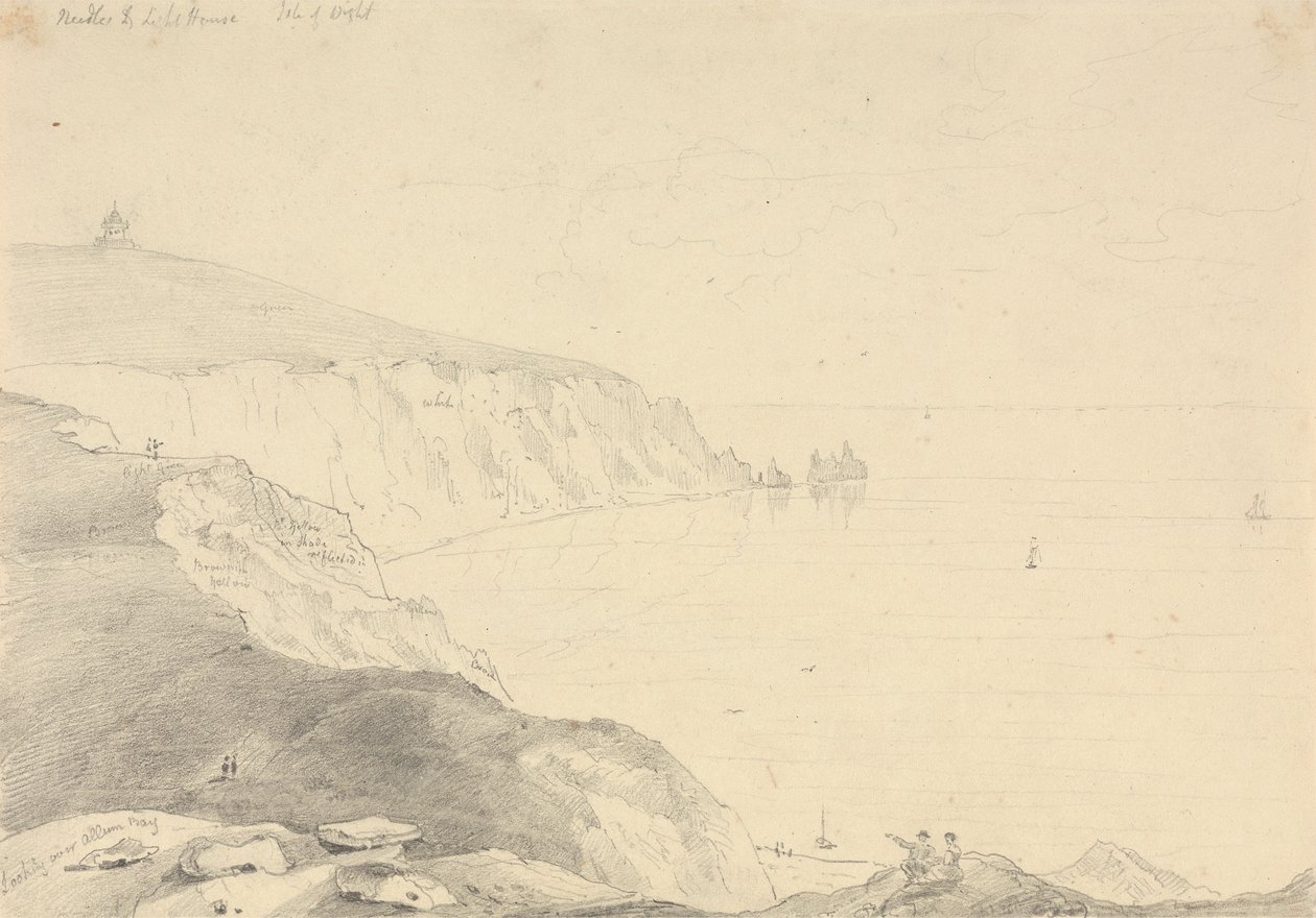 The Needles and Lighthouse, Isle of Wight by Capt. Thomas Hastings