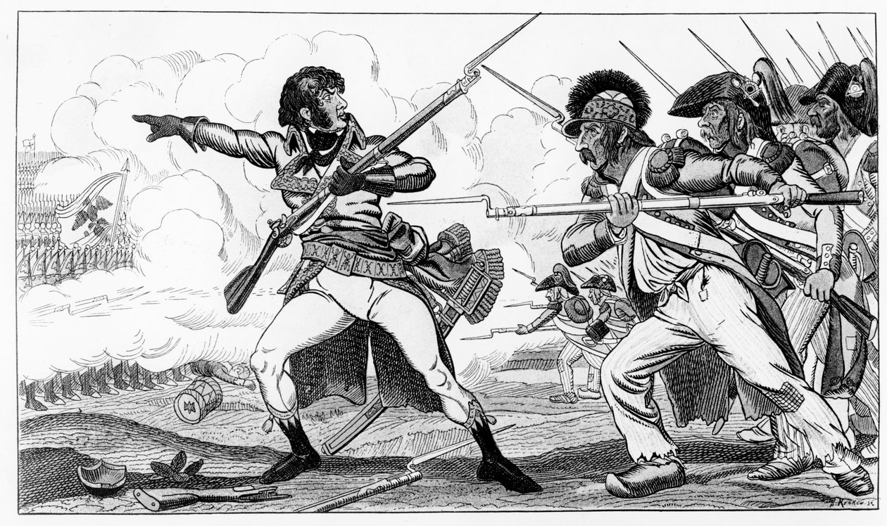 The Volunteers in Sabots at the Battle of Valmy, 20th September 1792, Illustration from 