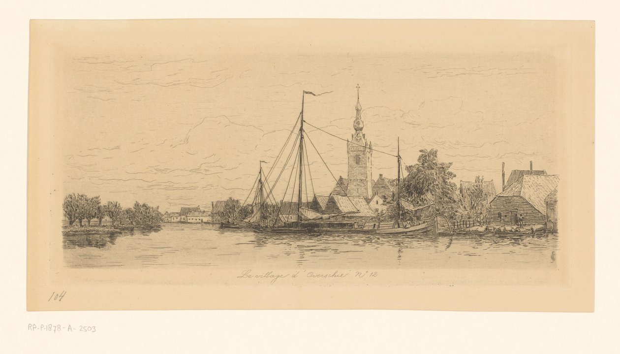 The Village of Overschie by Carel Nicolaas Storm van 