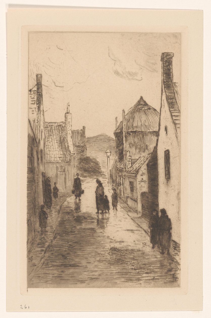 Street View in Katwijk by Carel Nicolaas Storm van 
