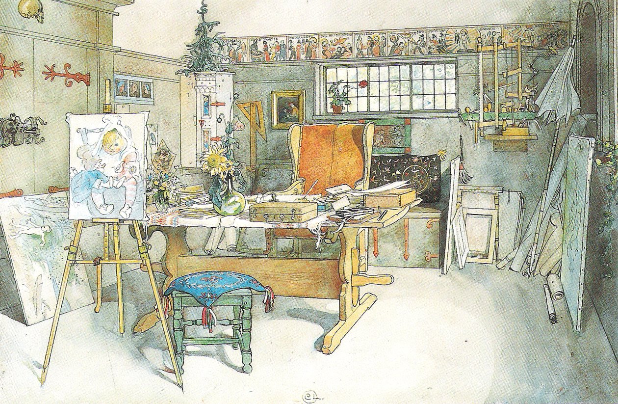 The Studio, First Half by Carl Larsson