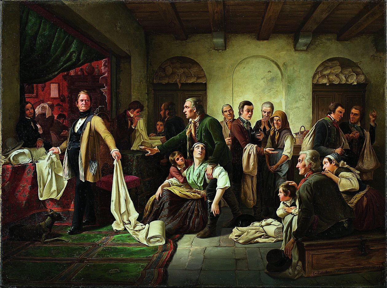 The Silesian Weavers by Carl Wilhelm Hübner