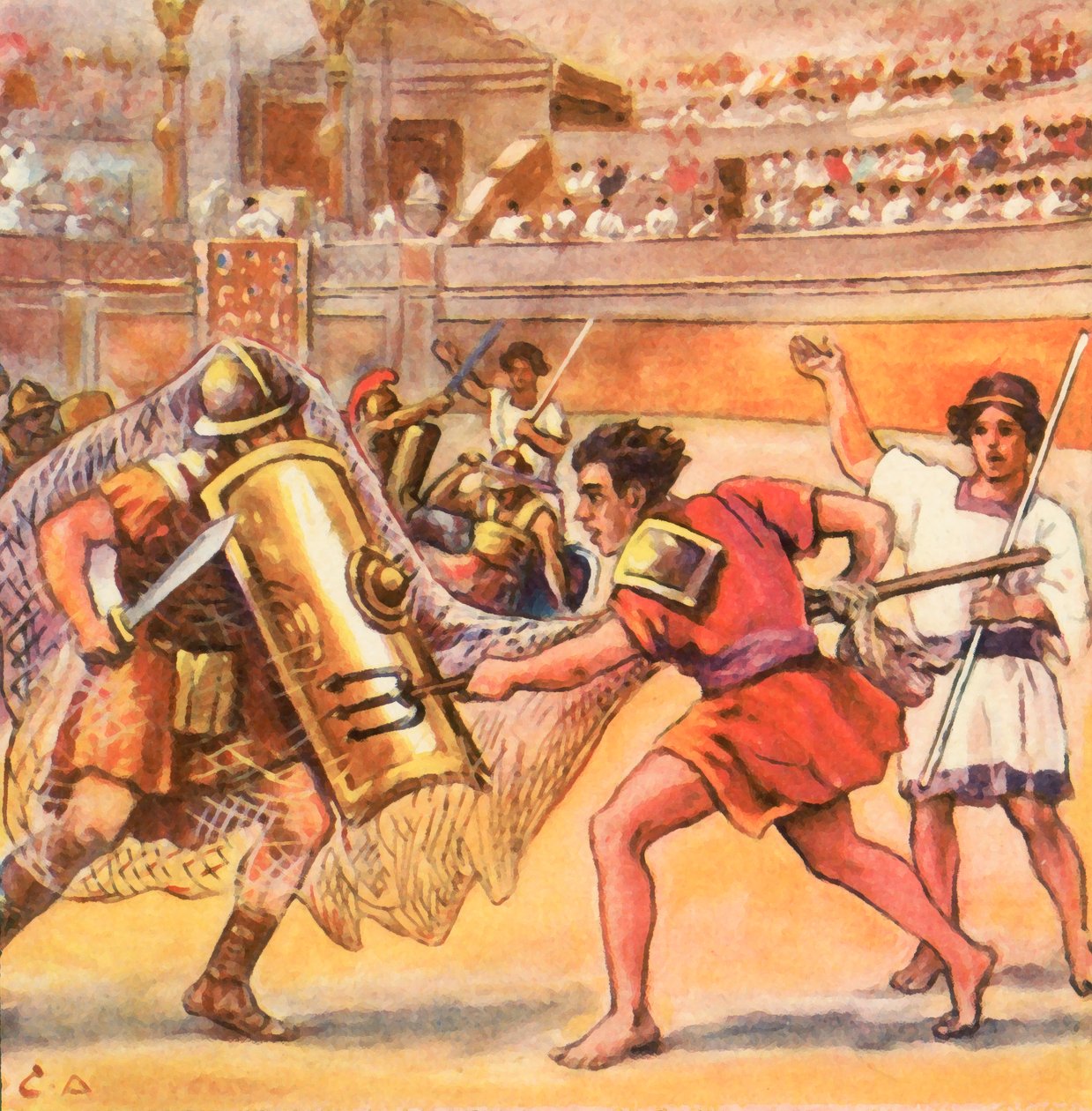 Battle of the Gladiators by Carl Arriens