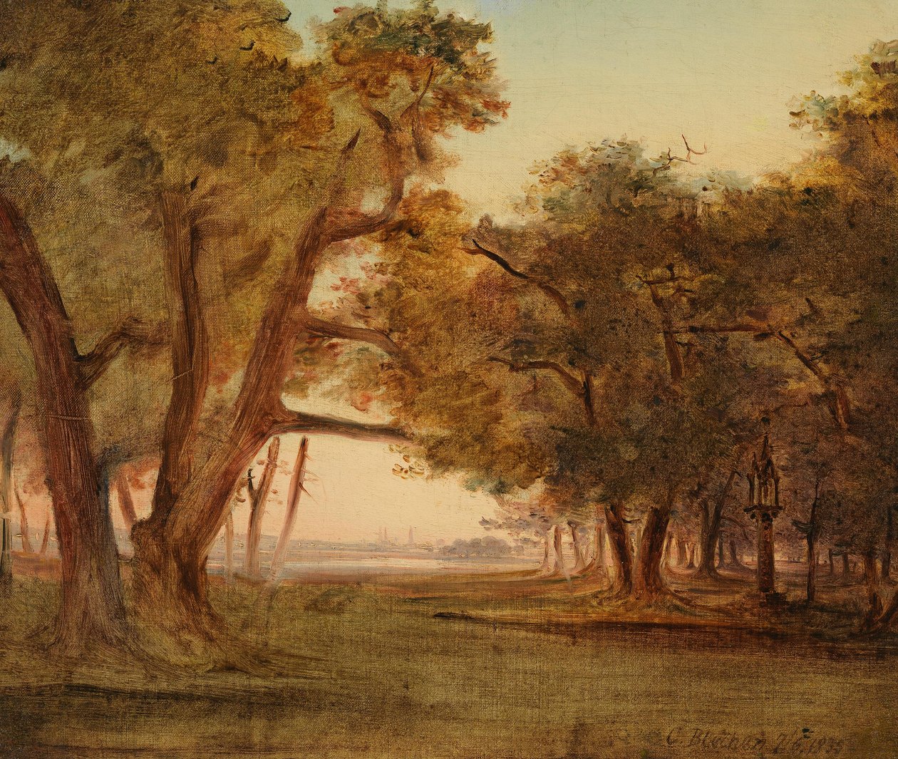 Forest Landscape at Morning Mood by Carl Blechen