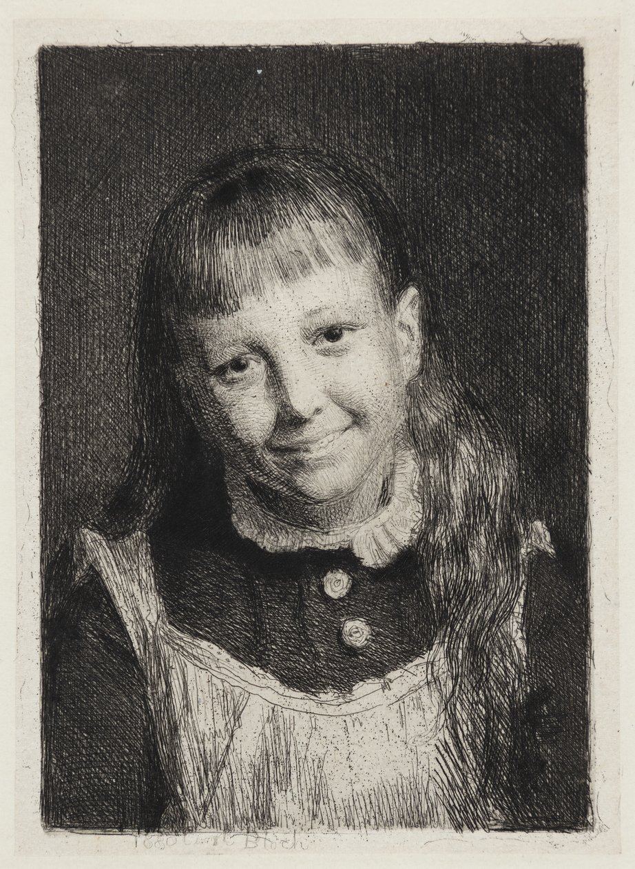 The Laughing Girl. Portrait of Ida Alma Bloch by Carl Bloch