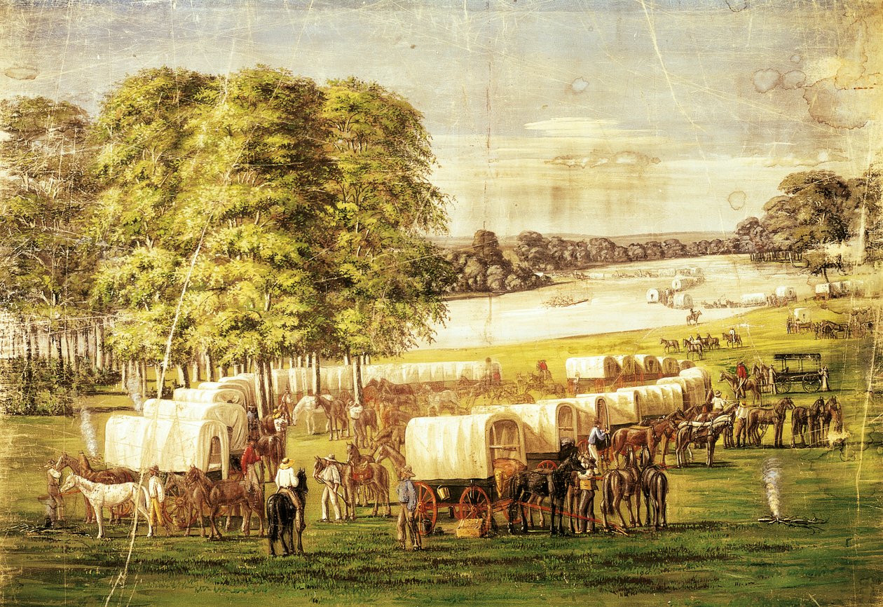 Pioneers Crossing Plains of Nebraska by Carl Christian Anton Christensen