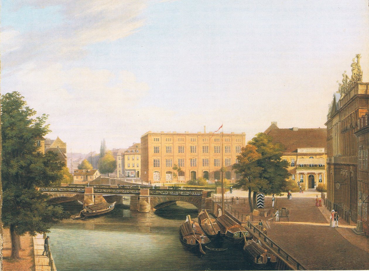 Royal Building School with Schlossbrücke in Berlin by Carl Daniel Freydanck