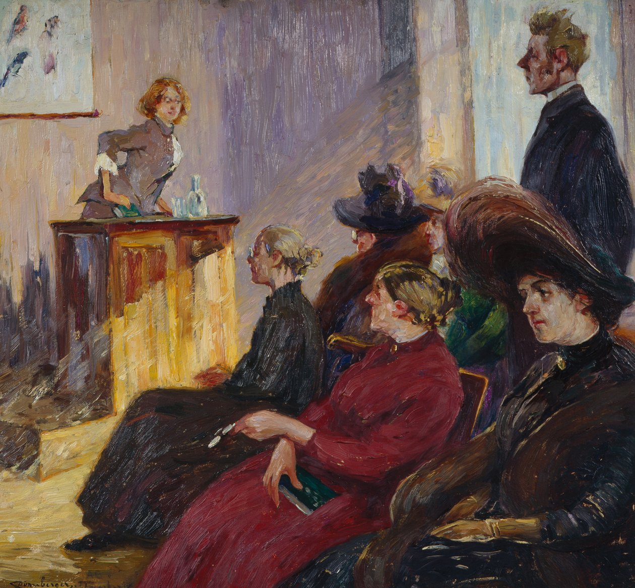 Anne Bugge at a School Meeting in Tønsberg 1883 by Carl Dornberger