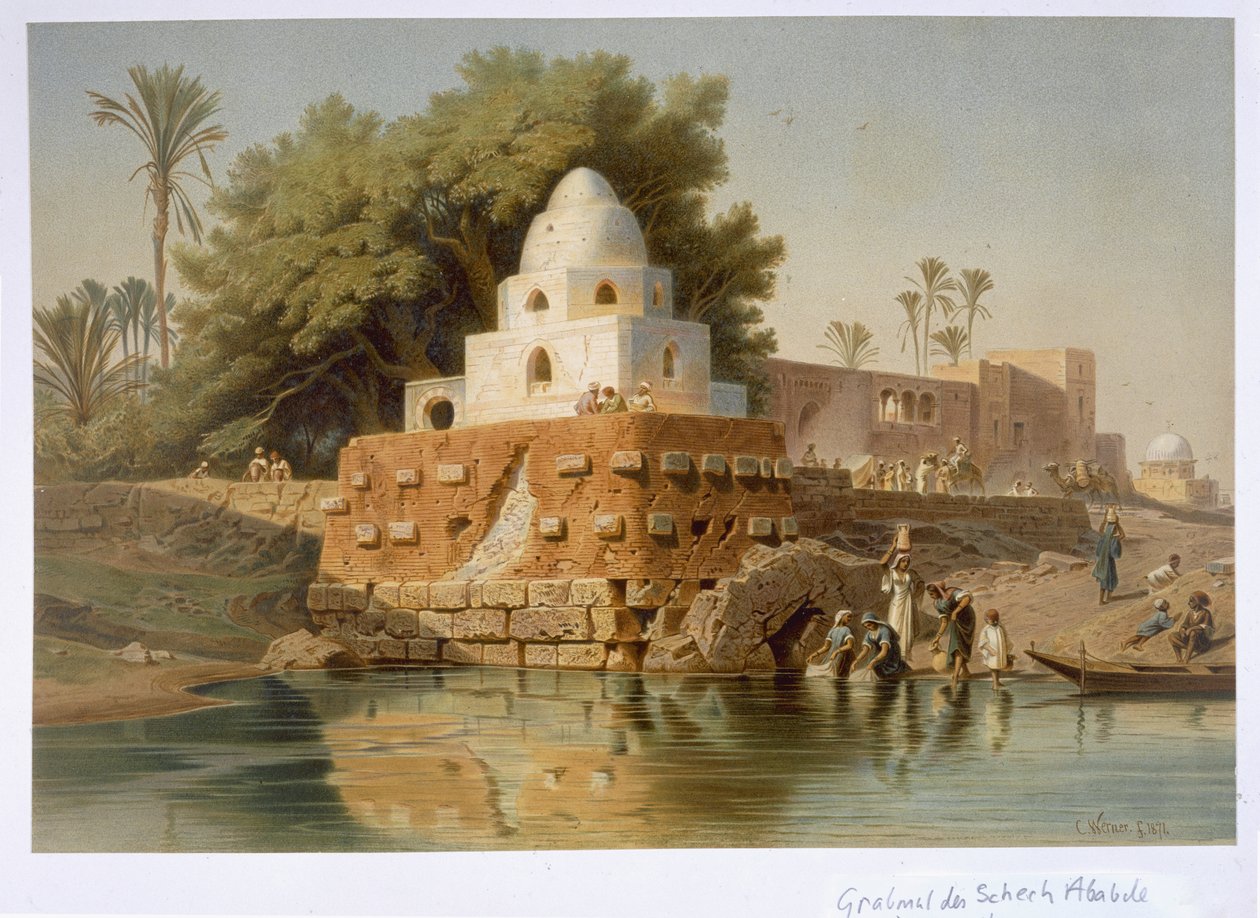 Tomb of Sheikh Ababda in Minya, Middle Egypt by Carl Friedrich Heinrich Werner