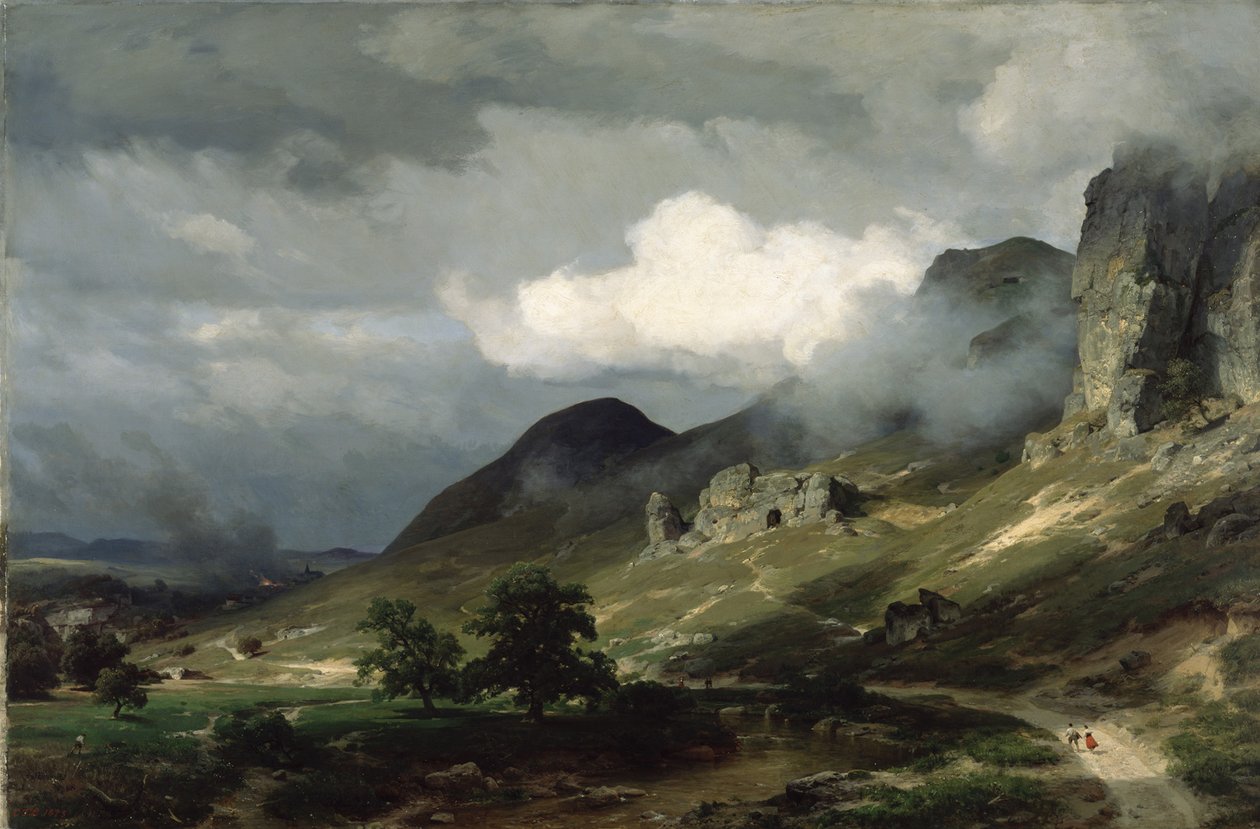 Eifel Landscape during Thunderstorm by Carl Friedrich Lessing