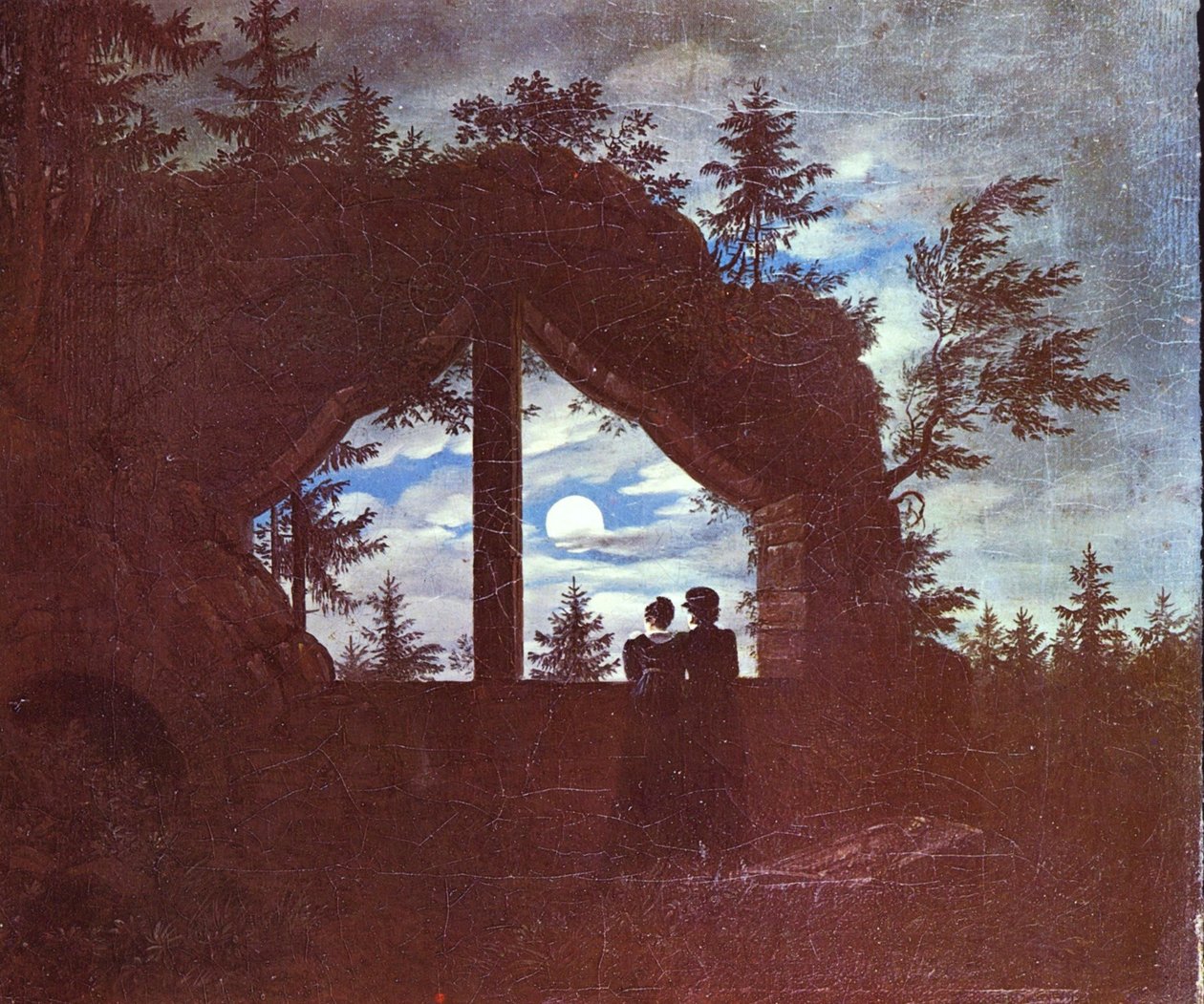 Window at Oybin in Moonlight by Carl Gustav Carus