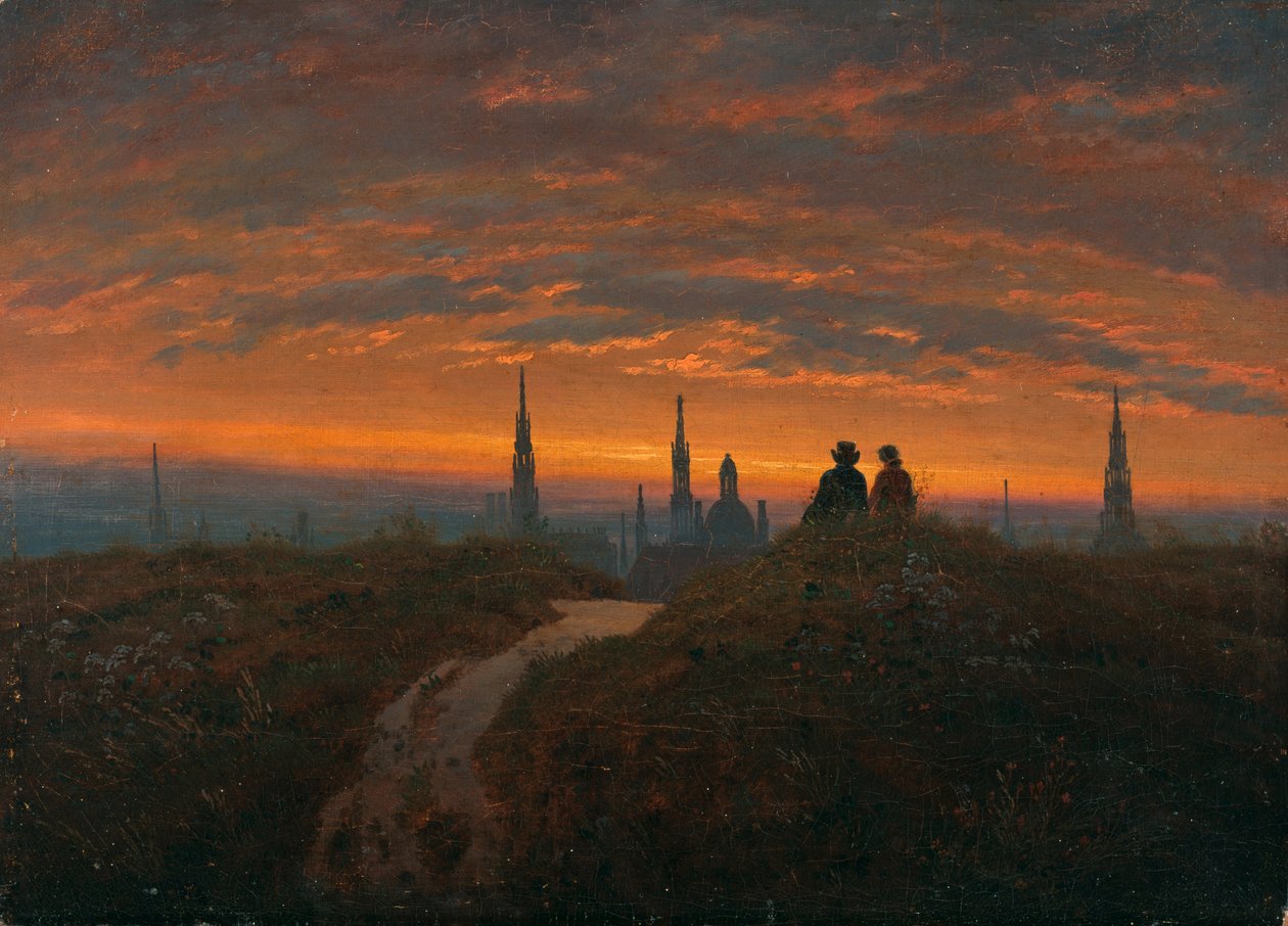 View of Dresden at Sunset by Carl Gustav Carus