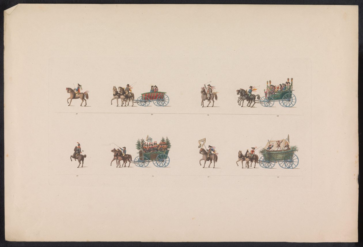 Procession at the Wedding of Princess Sophie, 1842 (plate 3) by Carl Hess