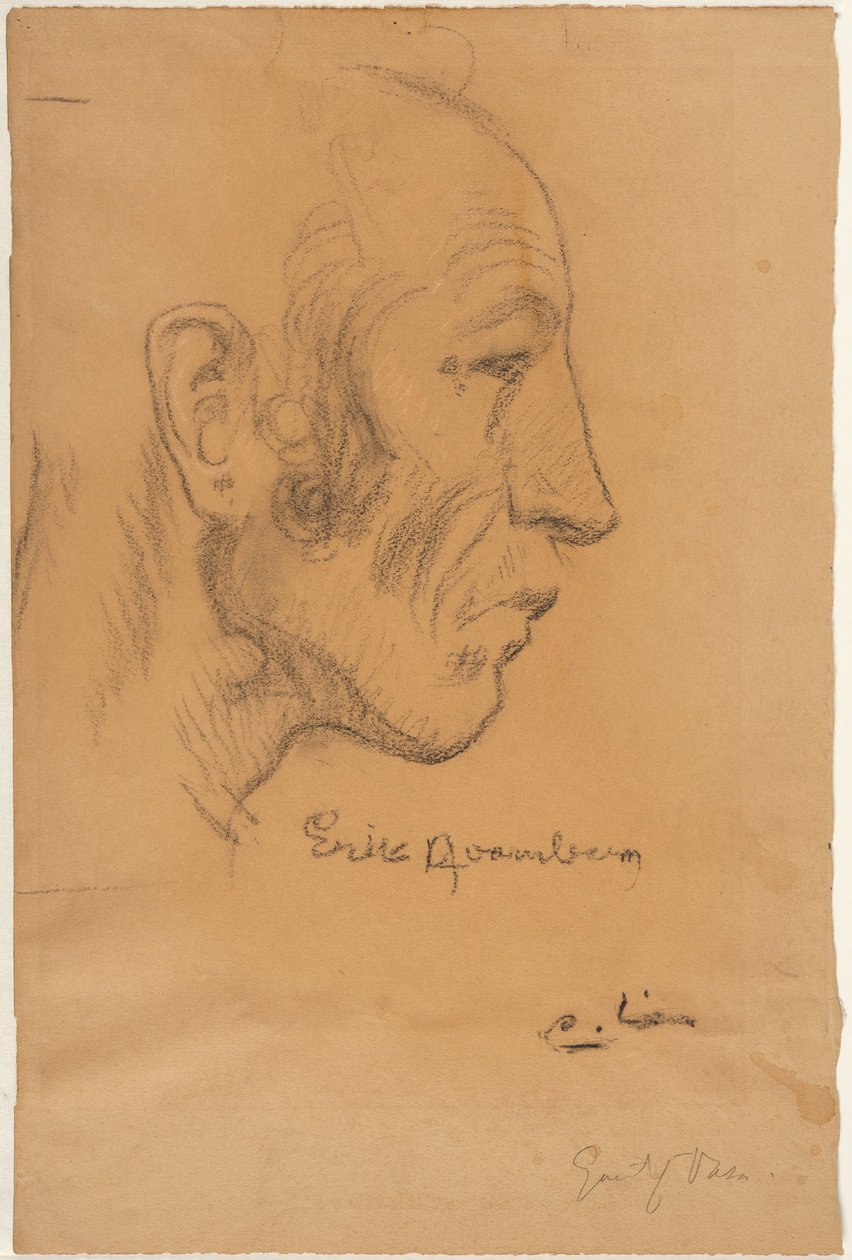 Profile of a Man Facing Right by Carl Larsson