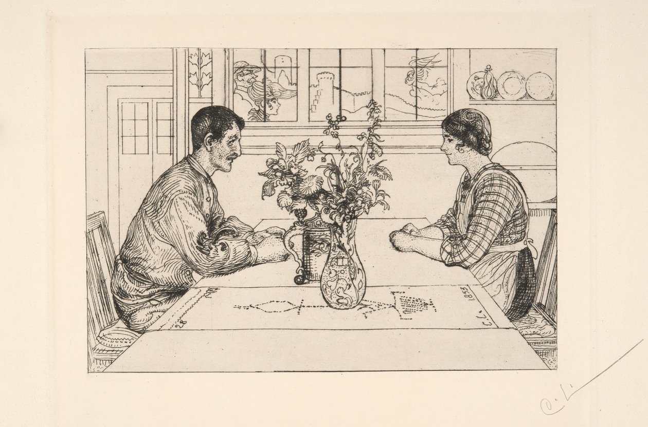 Self-portrait as an Etcher by Carl Larsson