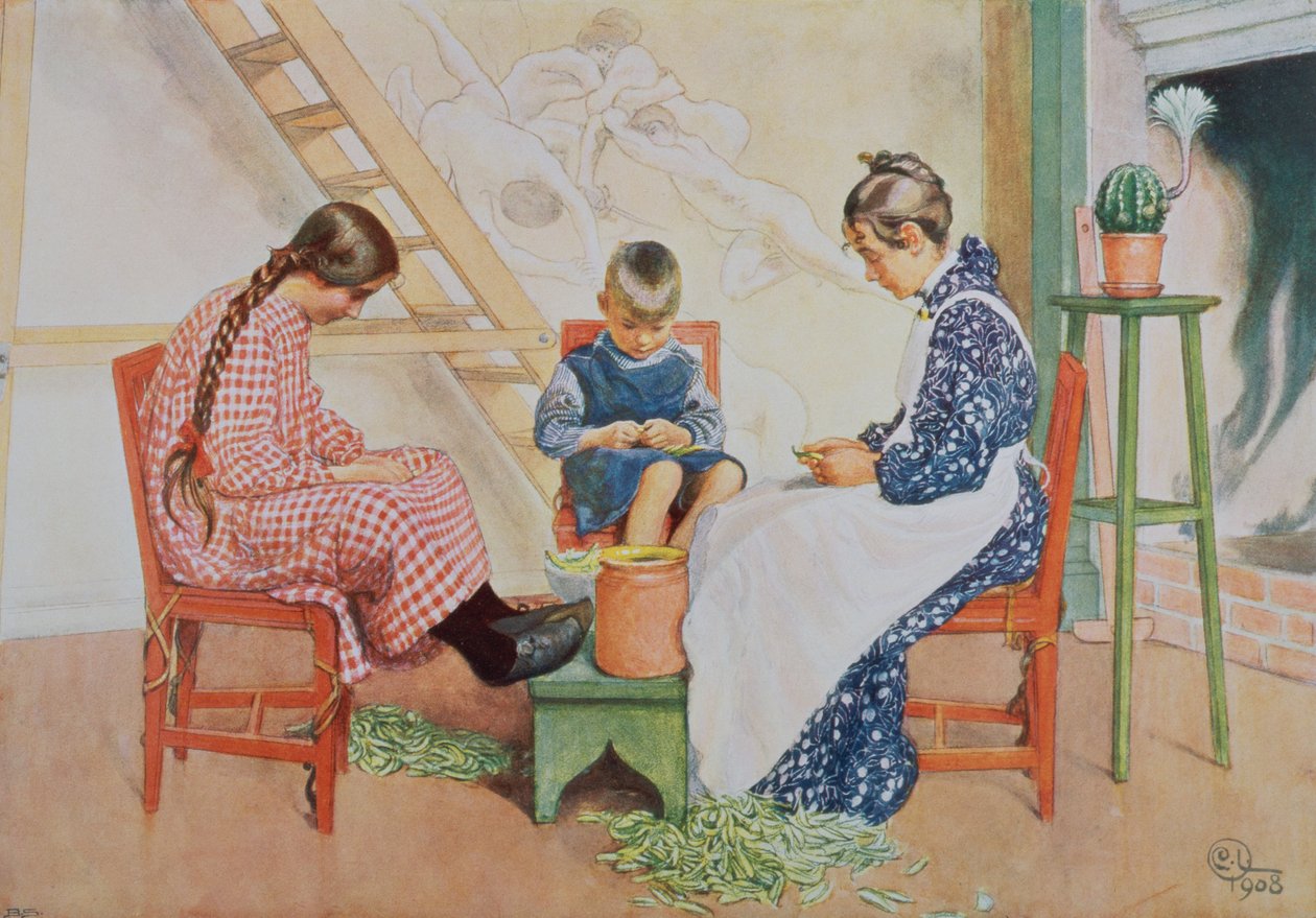 Shelling Peas, pub. in 