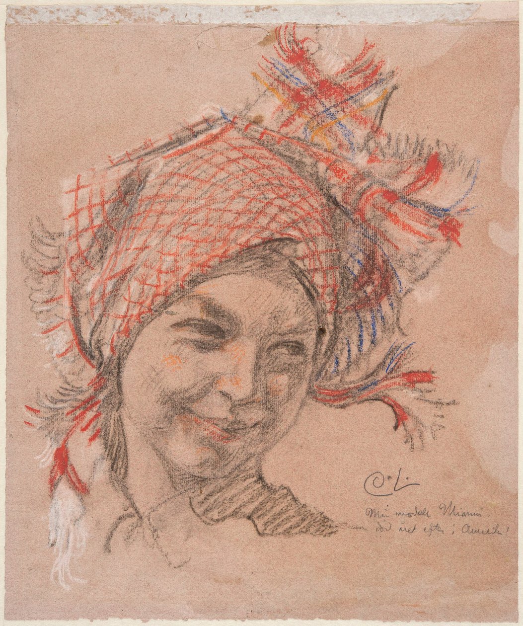 Study of a Head by Carl Larsson