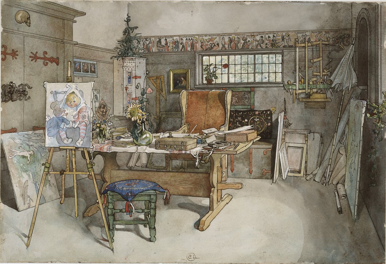 The Studio, from A Home series by Carl Larsson