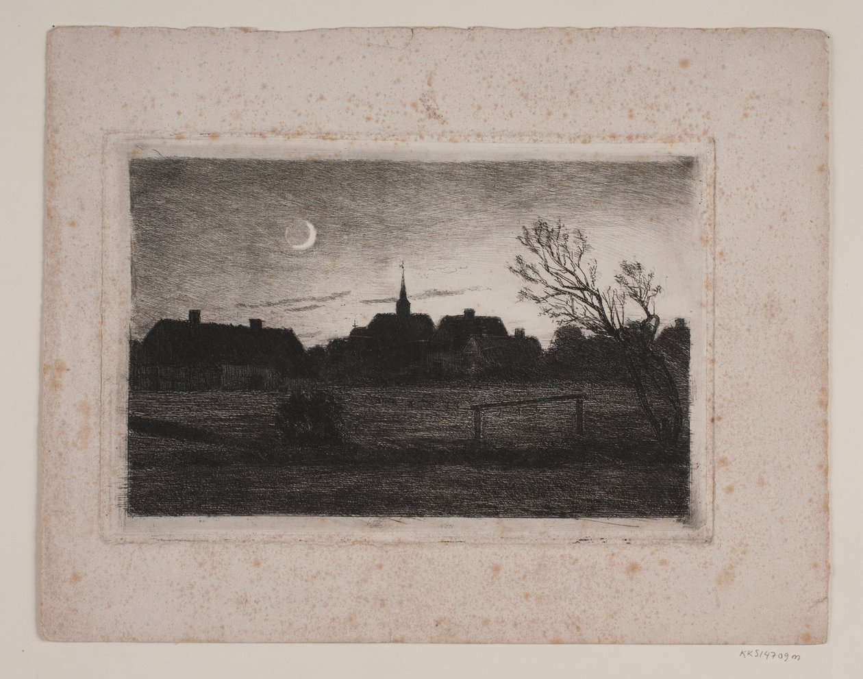 Hornbæk Church, Summer Evening by Carl Locher
