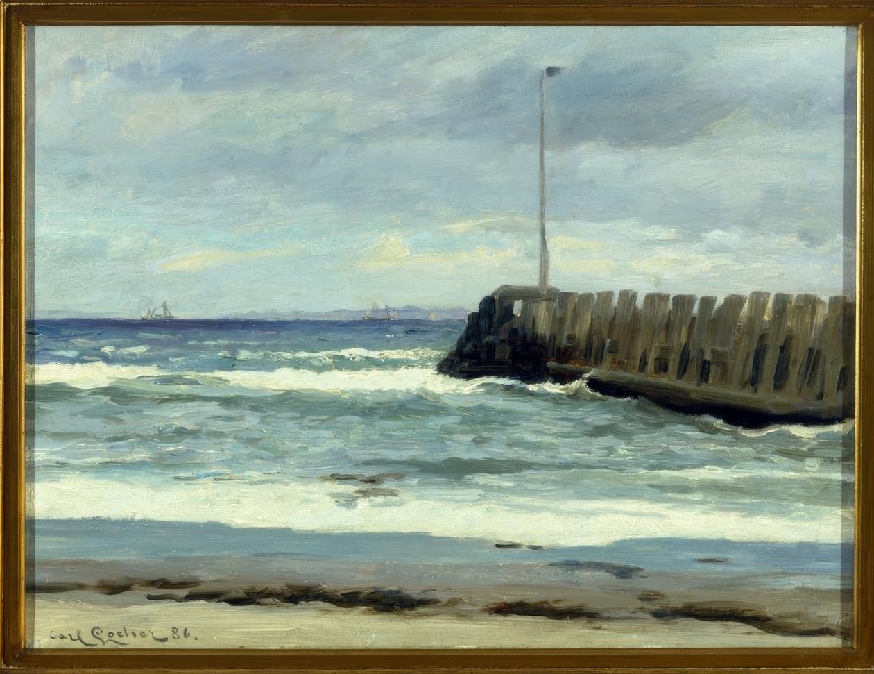 On the Beach by Carl Ludvig Locher