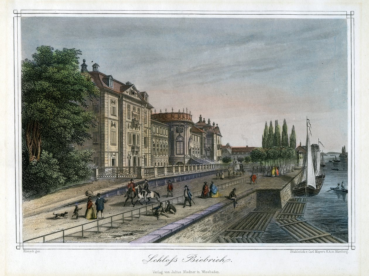 Biebrich Palace, Wiesbaden, Germany by Carl Mayer