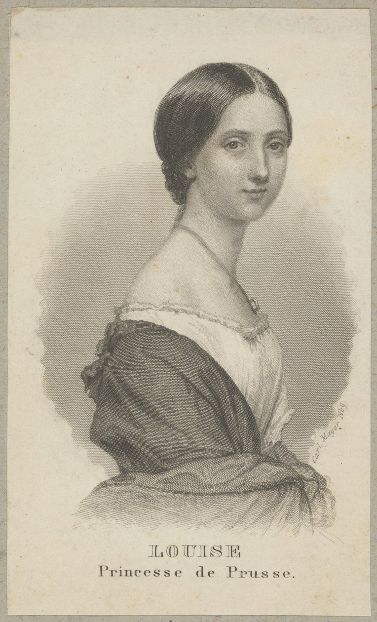 Luise of Prussia (also: Luise of Mecklenburg-Strelitz, née Luise Augusta Wilhelmina Amalia of Mecklenburg-Strelitz, 1776 Hanover - 1810 Hohenzieritz) – Princess of Mecklenburg-Strelitz, Queen of Prussia as the Wife of King Frederick William III by Carl Mayer