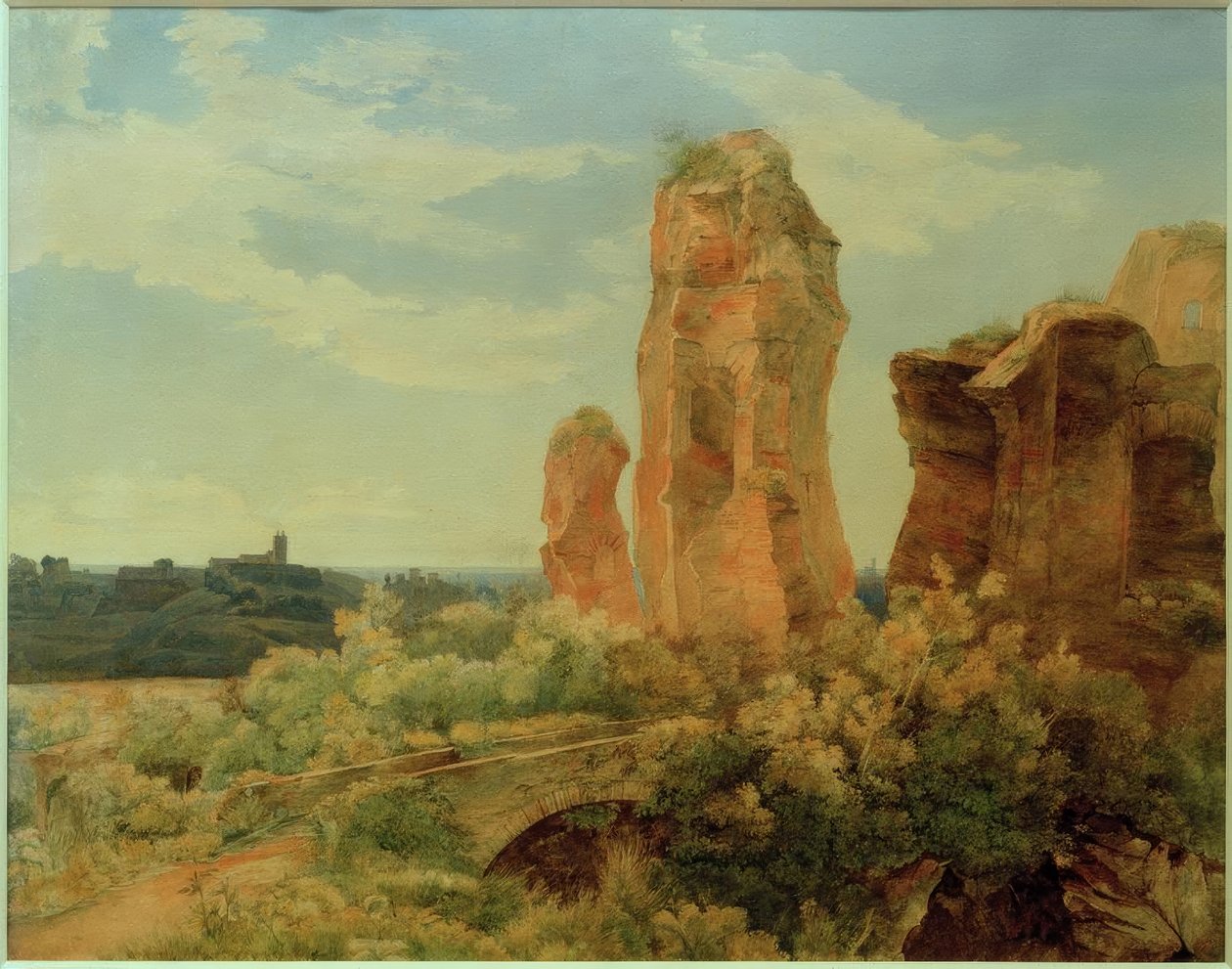 Rome, Aventine, Building Fragment in the Imperial Gardens / Carl Morgenstern by Carl Morgenstern