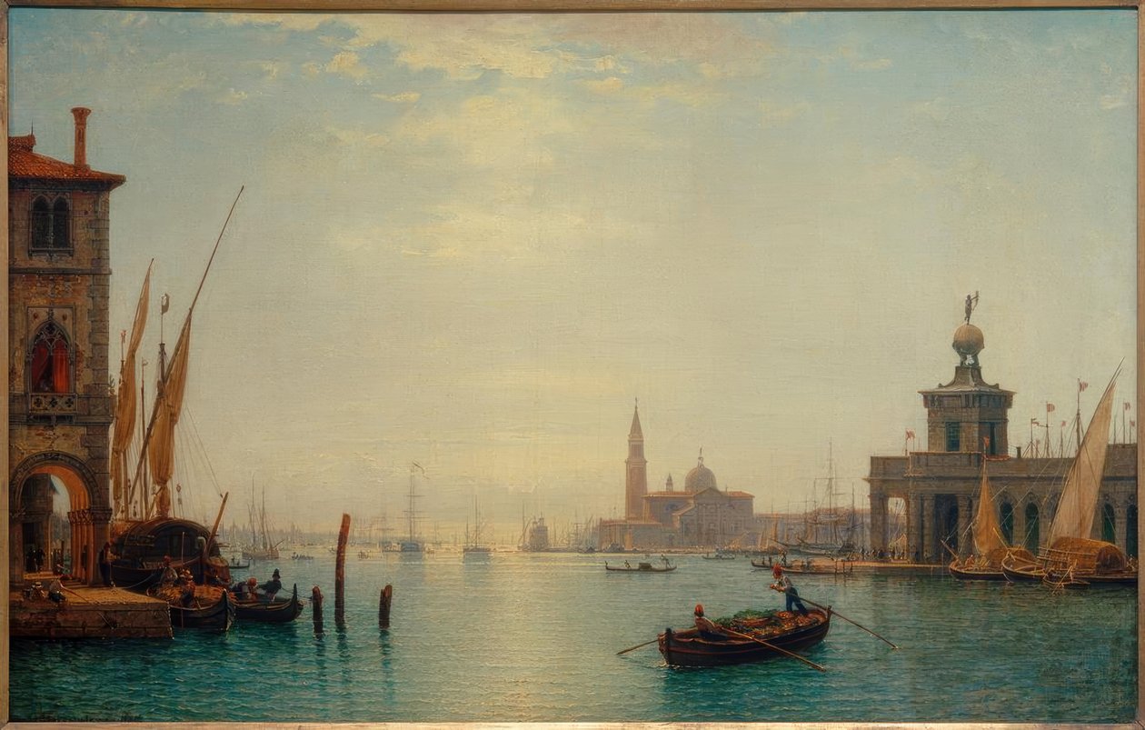 Venice, Grand Canal, View of S. Giorgio... / C. Morgenstern by Carl Morgenstern