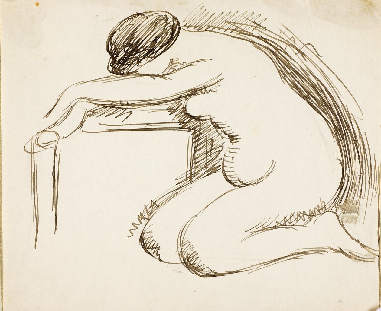 Female Nude on Knees by Carl Newman