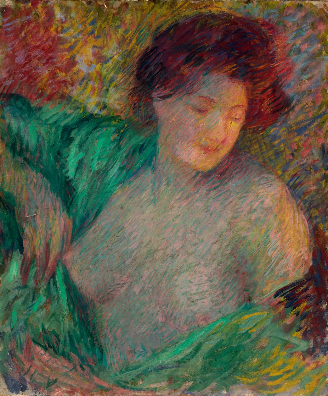 Head of a Young Girl Facing Her Left by Carl Newman