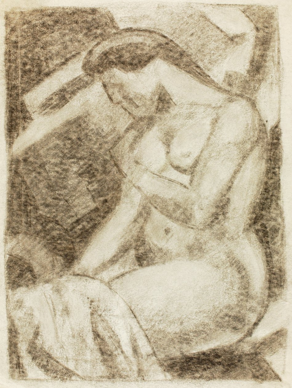 Seated Female Nude by Carl Newman