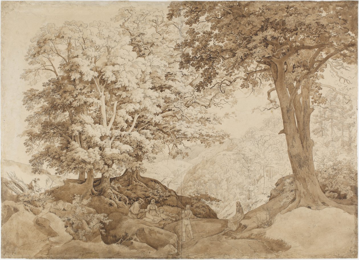 Rest in the Oak Forest by Carl Philipp Fohr