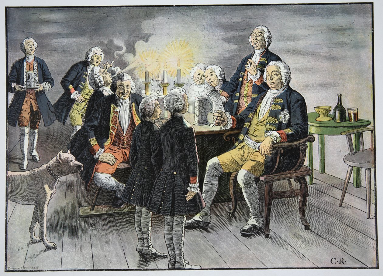 Crown Prince Frederick and Prince Henry Staff in Tobacco by Carl Röchling