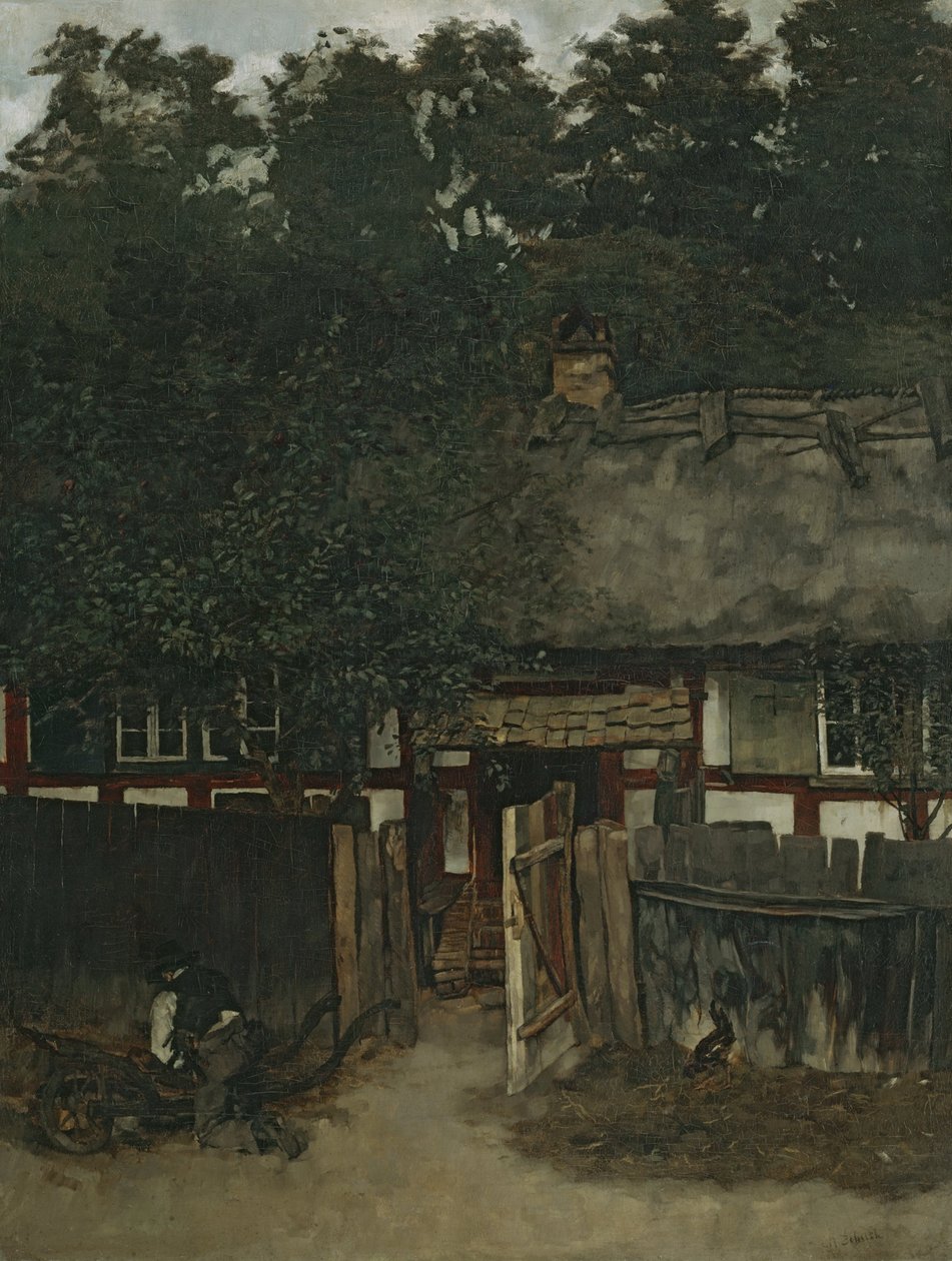 Farmhouse in Ferch at Schwielowsee by Carl Schuch