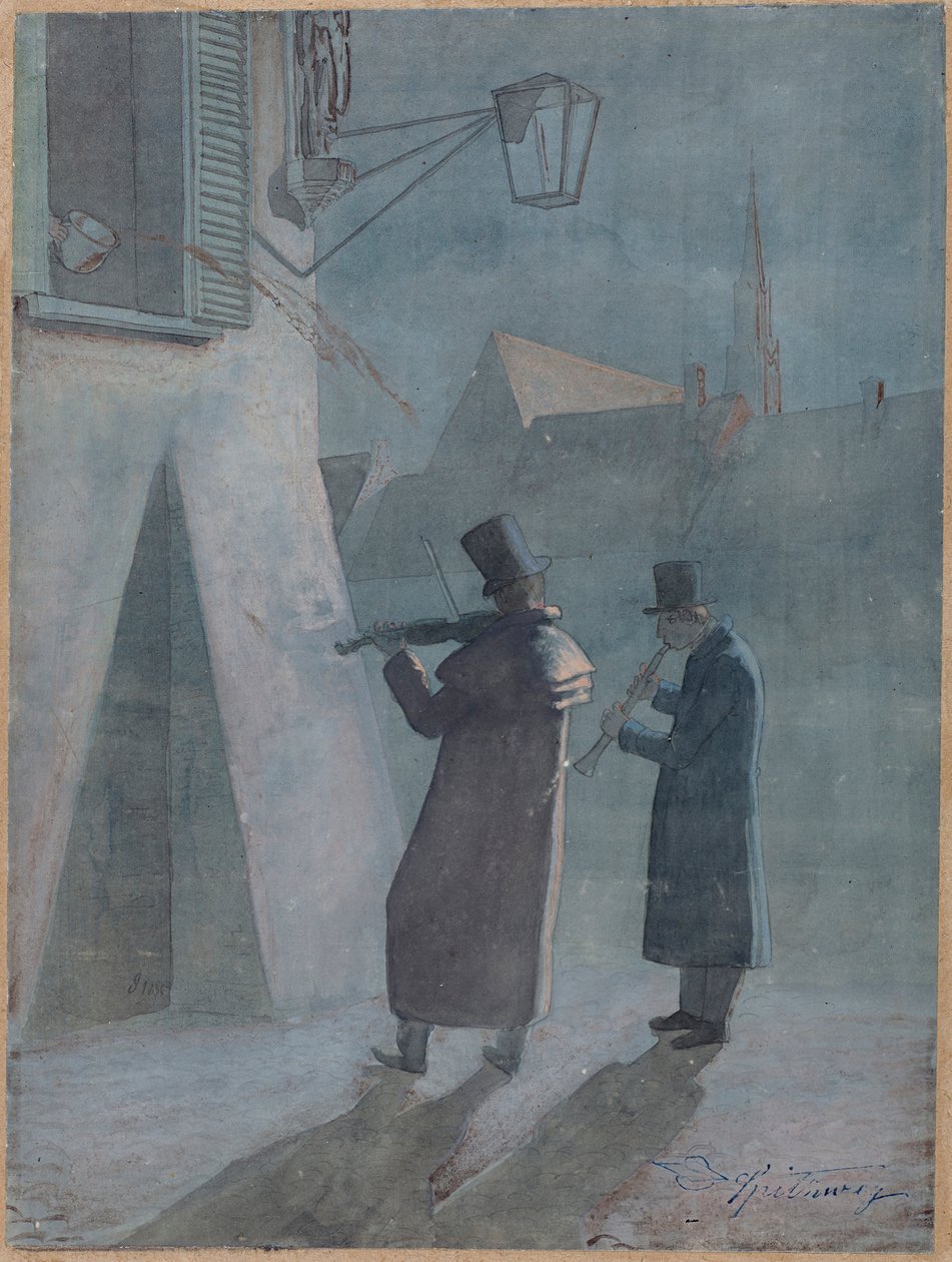 The Interrupted Serenade by Carl Spitzweg