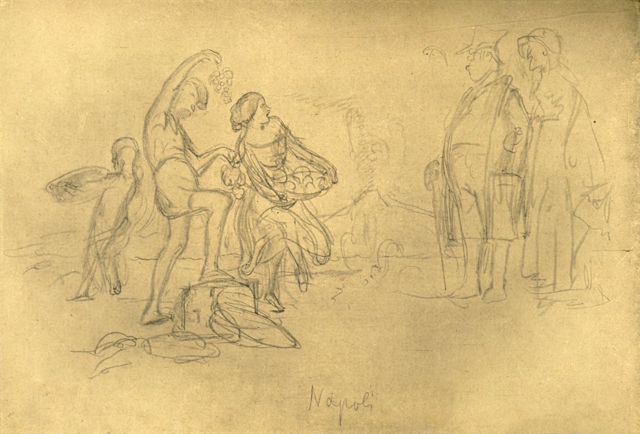 Fremde in Italien by Carl Spitzweg