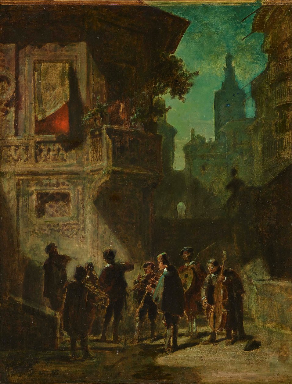 Spanish Serenade from the Barber of Sevilla, ca. 1856 by Carl Spitzweg