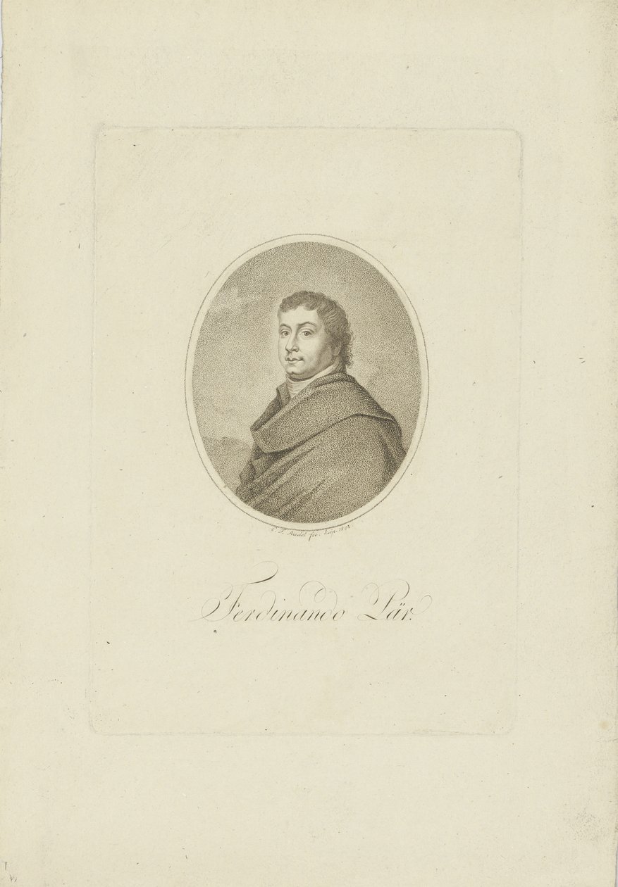 Portrait of Ferdinando Paer by Carl Traugott Riedel