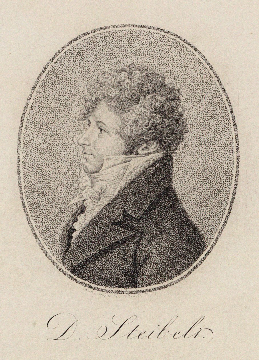 Portrait of Pianist and Composer Daniel Steibelt by Carl Traugott Riedel