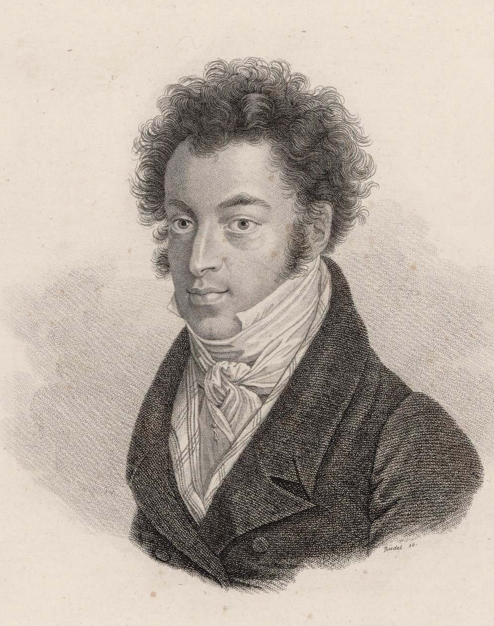 Portrait of Pianist and Composer Ignaz Moscheles by Carl Traugott Riedel