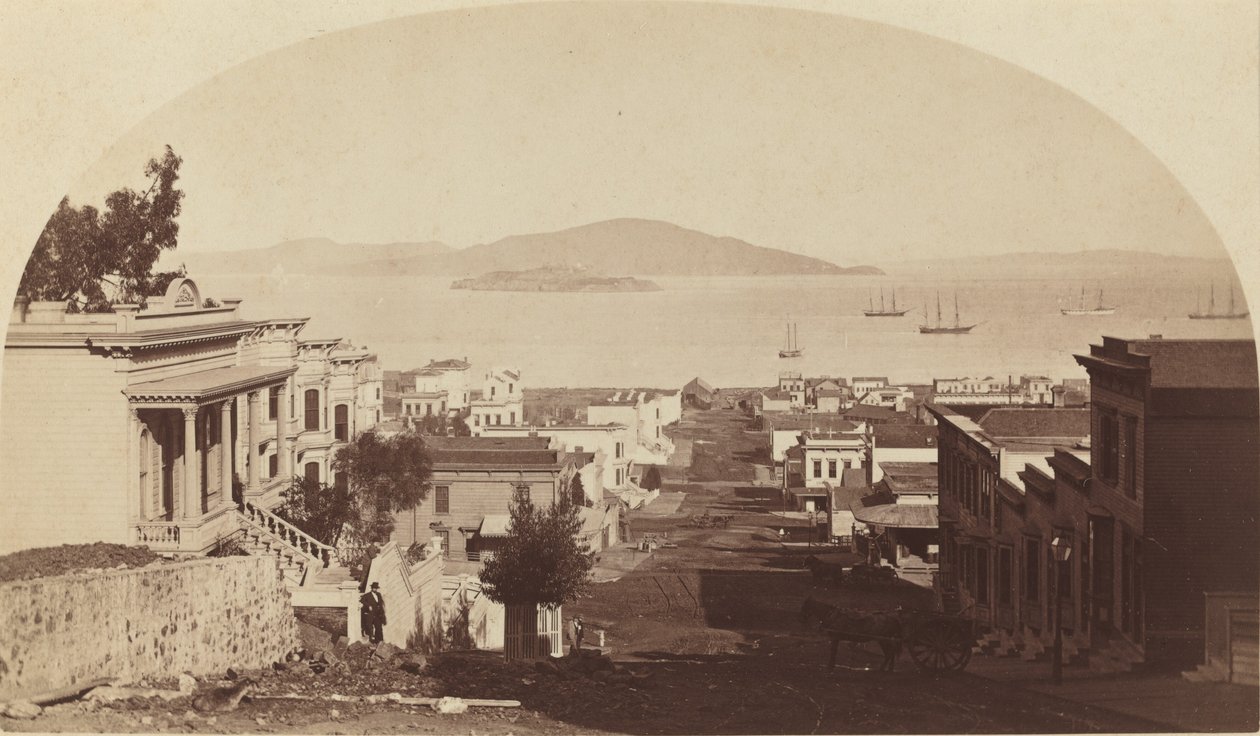 Alcatraz Island and San Francisco Bay, Looking North by Carleton E. Watkins