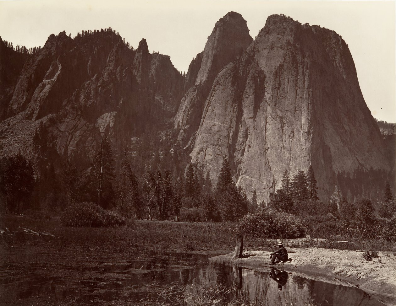 Cathedral Rocks, Yosemite, ca. 1872, printed ca. 1876 by Carleton E. Watkins.